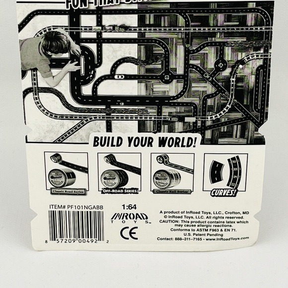 PlayTape Off-Road Series 4 Roll Lot 15ft Each EZ Peel Tear Re-Stick Inroad Toys - Picture 6 of 6